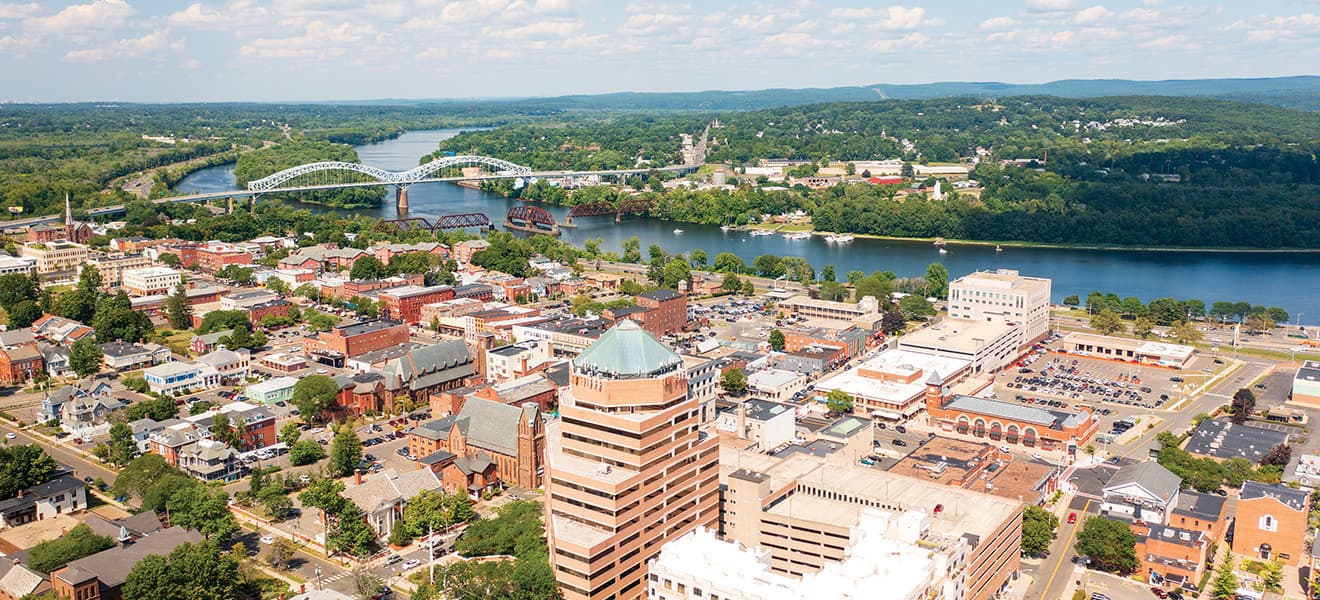 Skyline of Middletown, CT