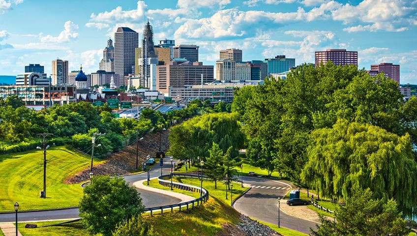 Skyline of West Hartford, CT