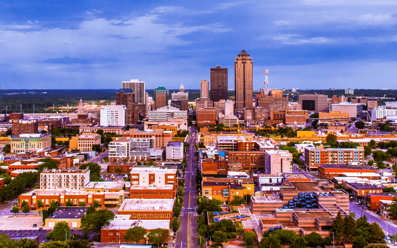 Skyline of Des Moines, IA
