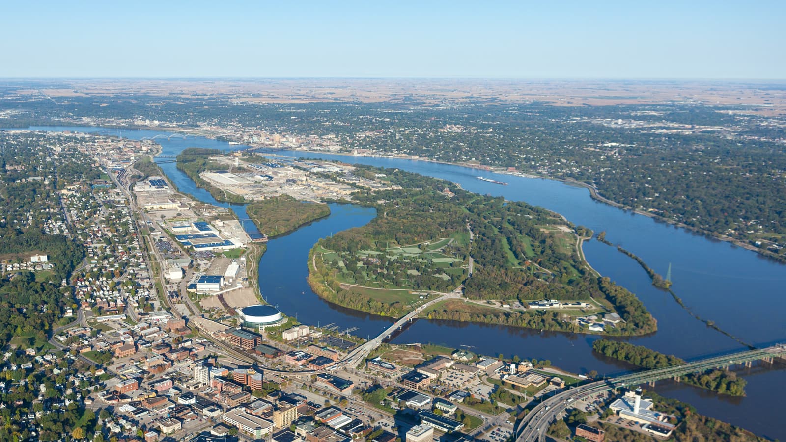 Skyline of Rock Island, IL