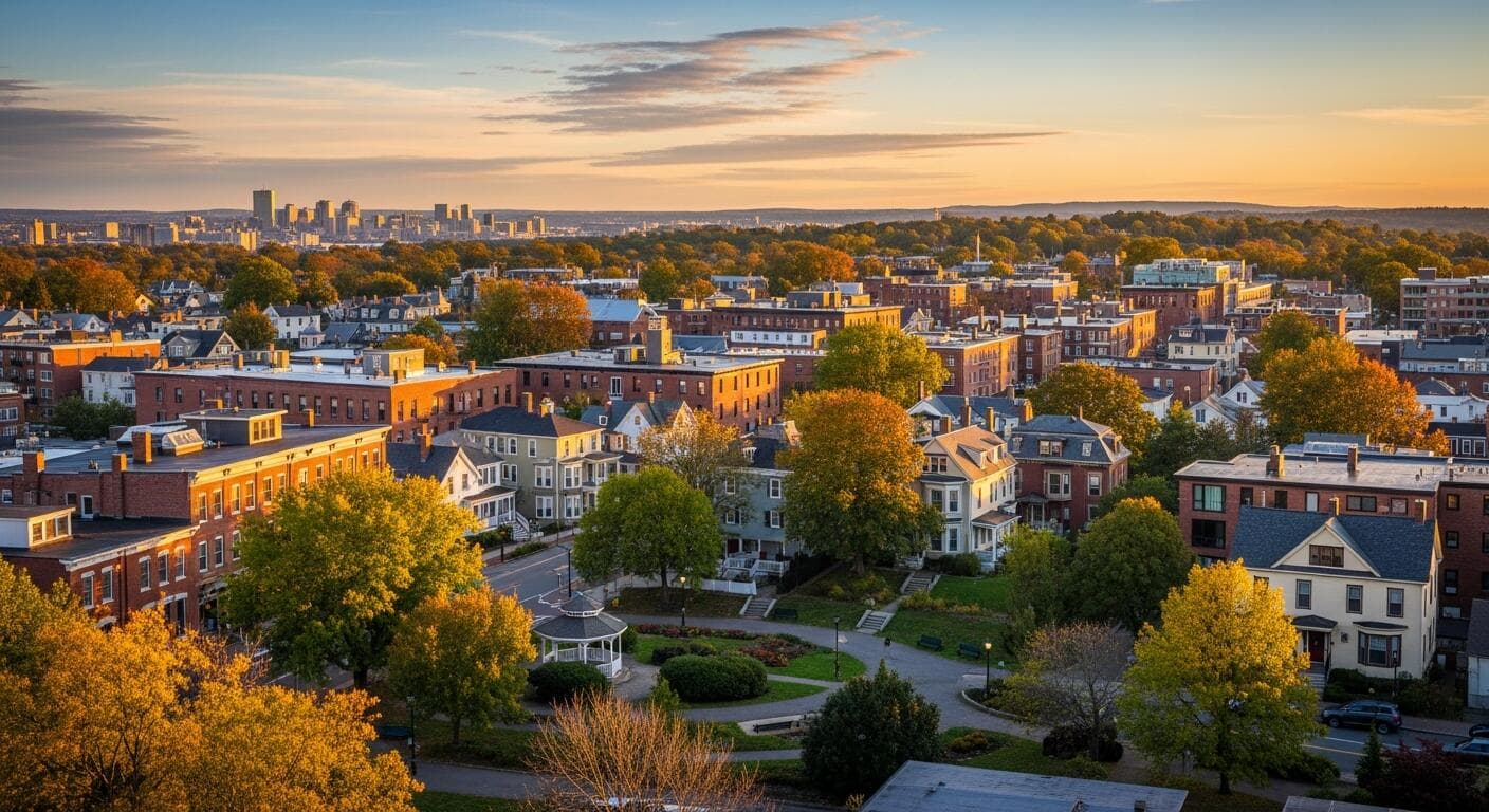 Skyline of Malden, MA