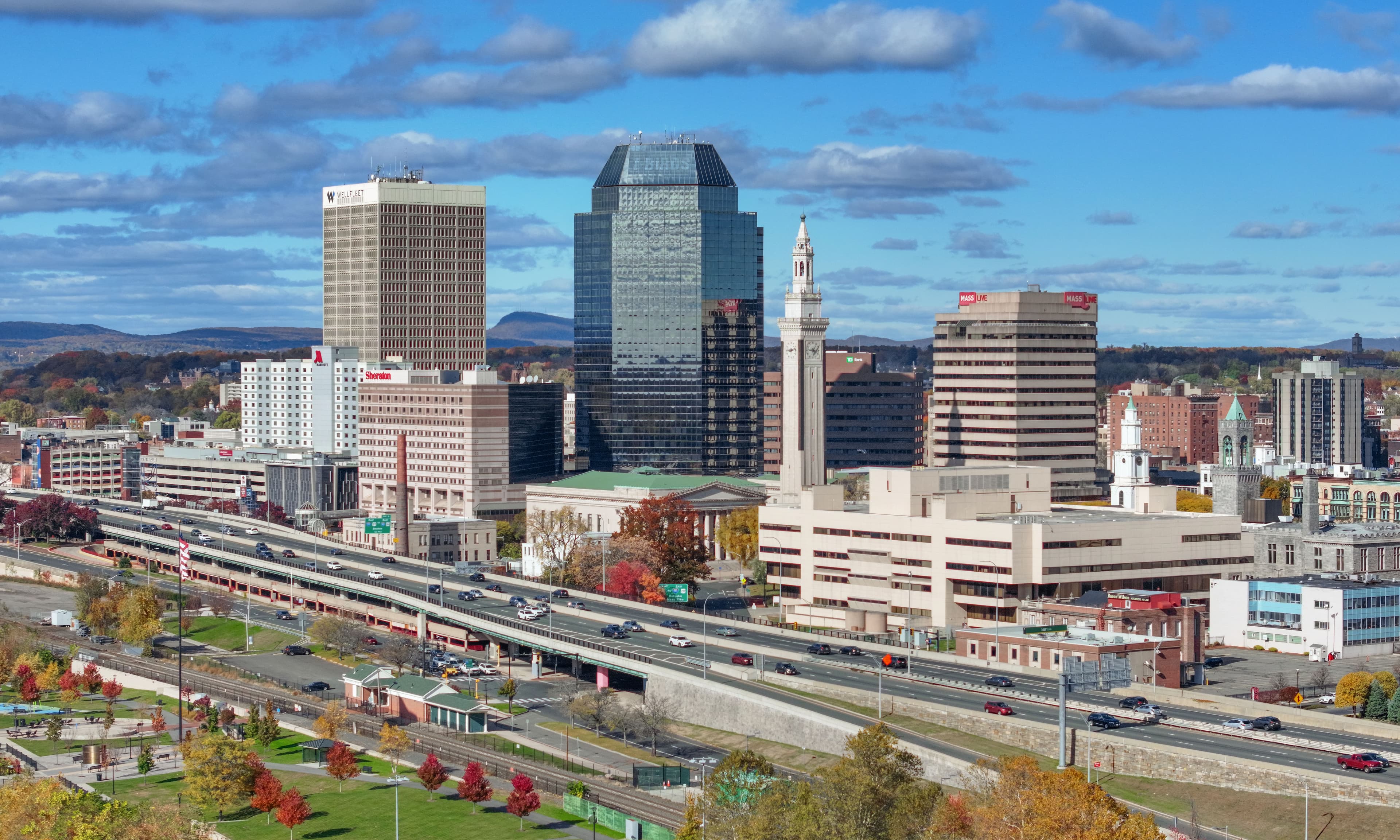 Skyline of Springfield, MA