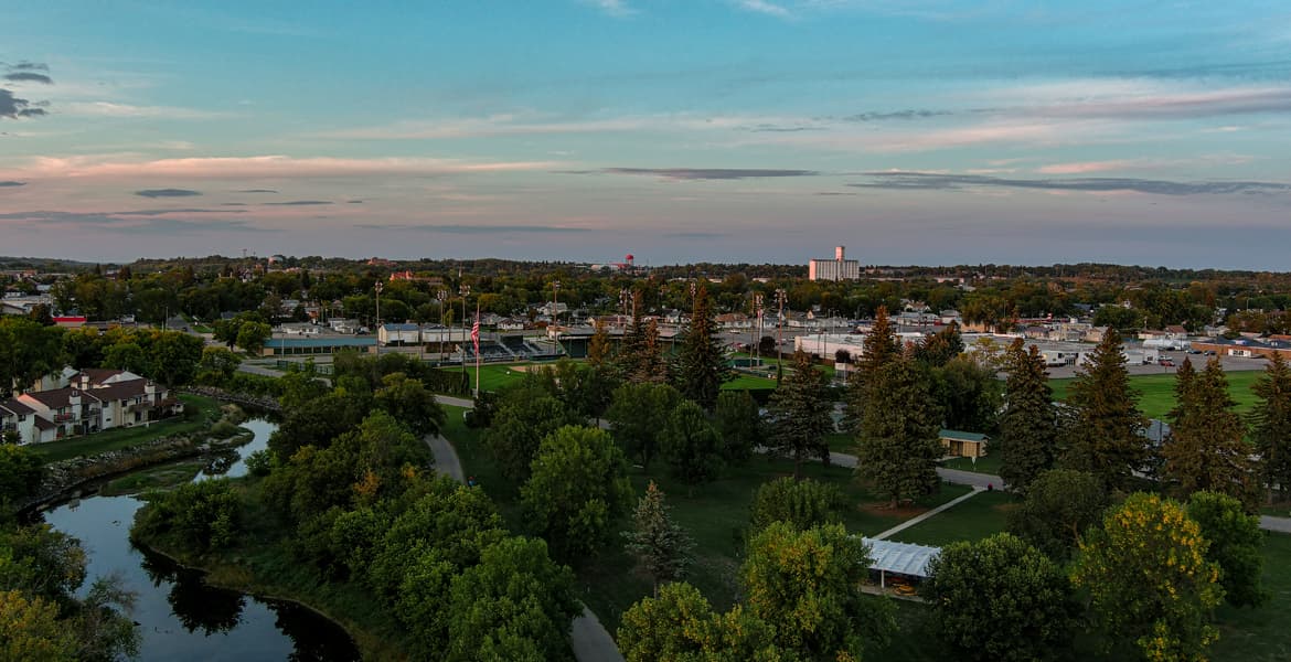 Skyline of Jamestown, ND