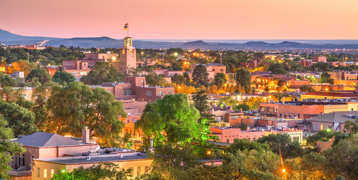 Skyline of Santa Fe, NM