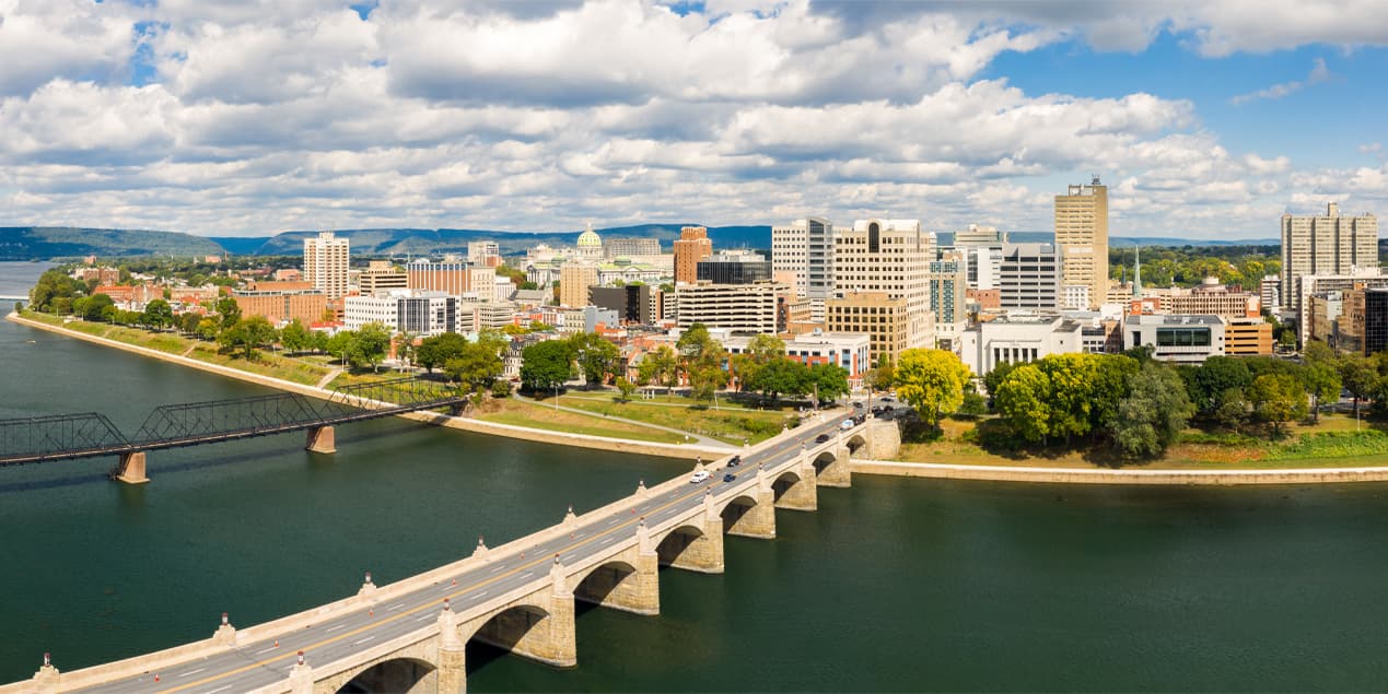 Skyline of Harrisburg, PA