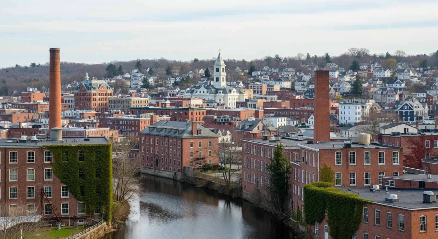 Skyline of Woonsocket, RI