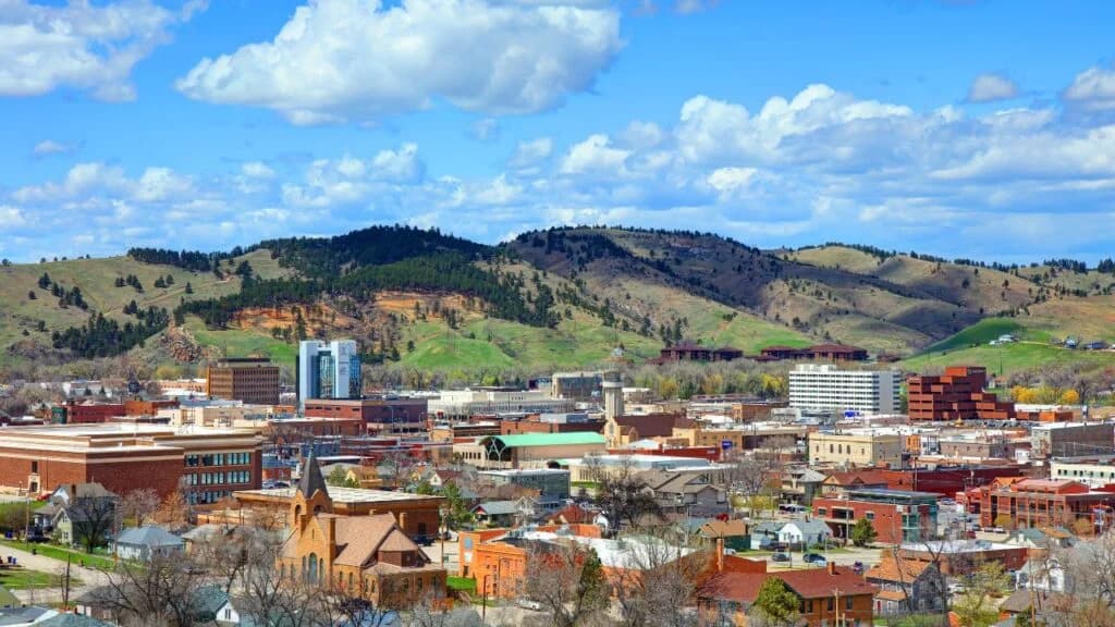 Skyline of Rapid City, SD