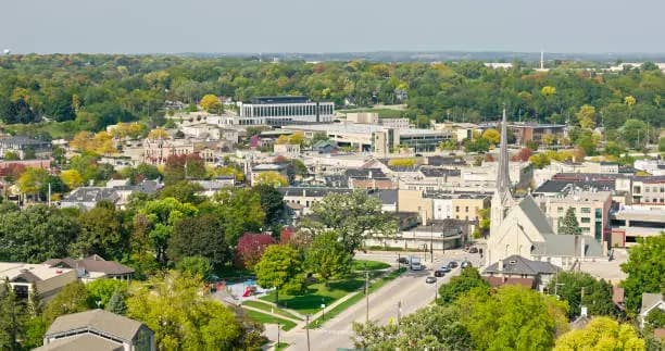 Skyline of Waukesha, WI