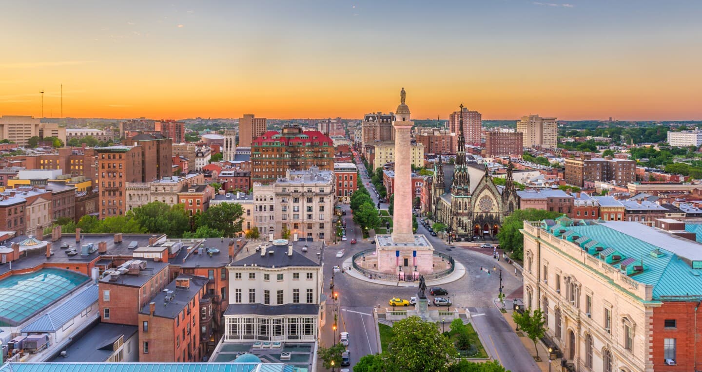 Skyline of Baltimore, MD