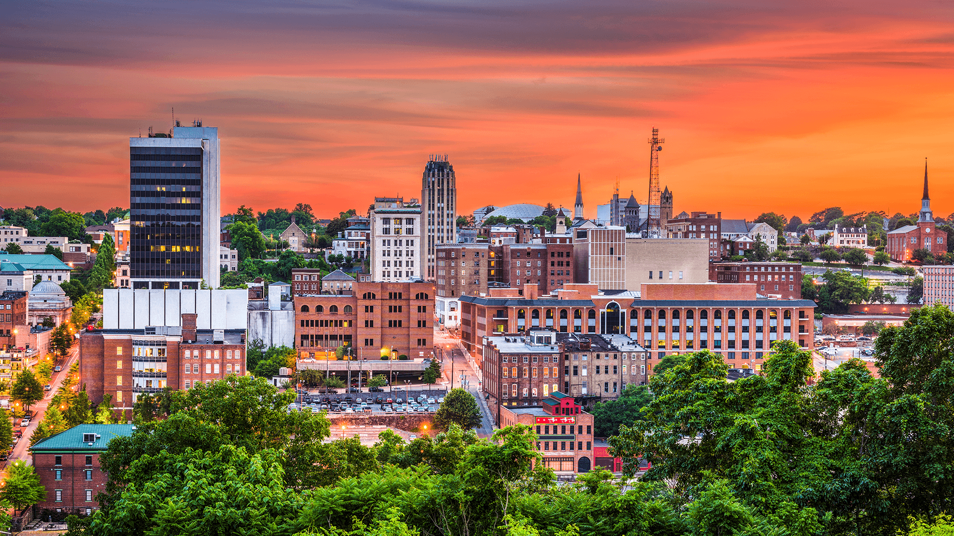 Skyline of Lynchburg, VA