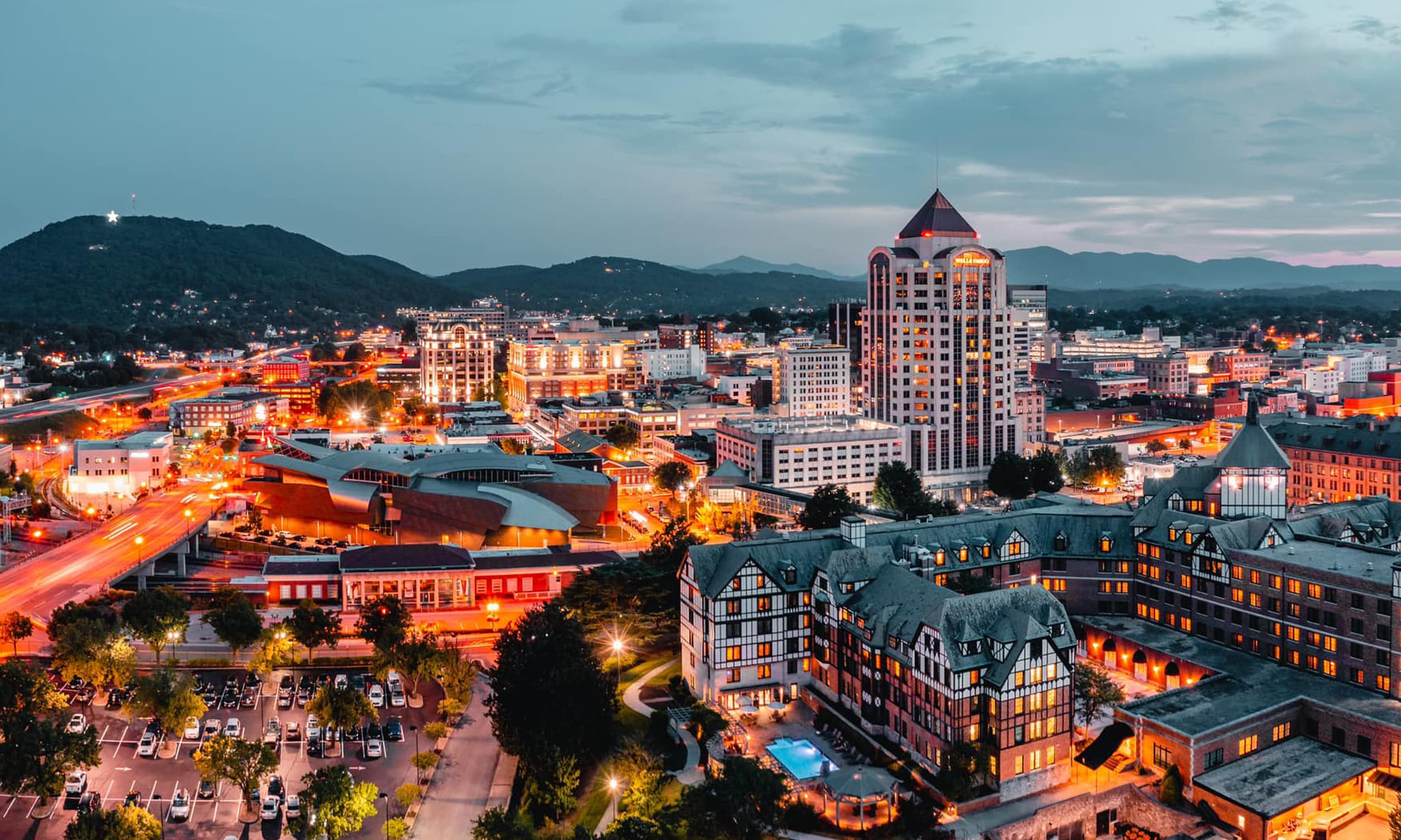 Skyline of Roanoke, VA